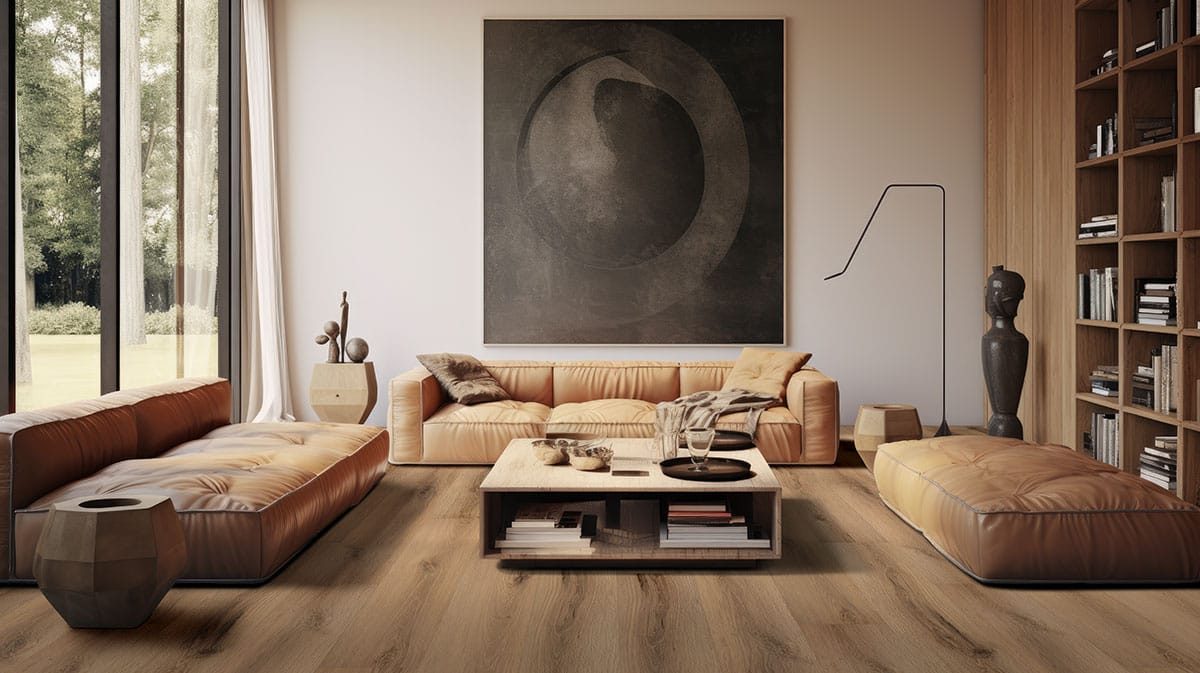 MSI Surfaces LVP – Brown Scandi by MSI Surfaces, brown luxury vinyl tile flooring, detail view