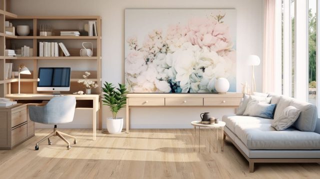 MSI Surfaces LVP – Blonde by MSI Surfaces, blonde luxury vinyl tile flooring, detail view