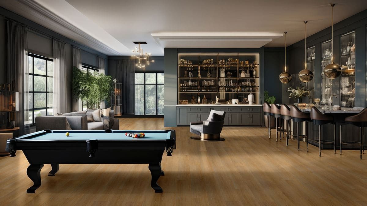 MSI Surfaces LVP – Brown by MSI Surfaces, brown luxury vinyl tile flooring, detail view