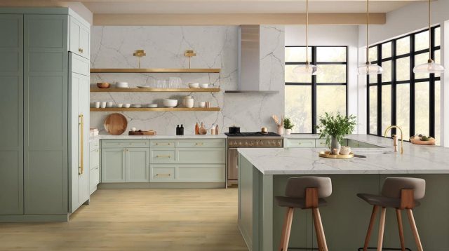 MSI Surfaces LVP – Blonde by MSI Surfaces, blonde luxury vinyl tile flooring, detail view