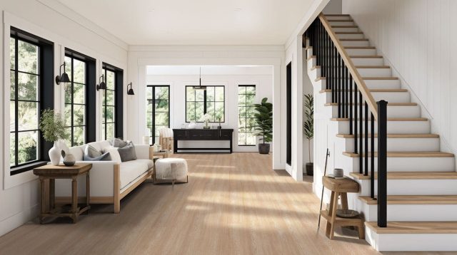 MSI Surfaces LVP – Blonde Linen Loggia by MSI Surfaces, blonde luxury vinyl tile flooring, detail view