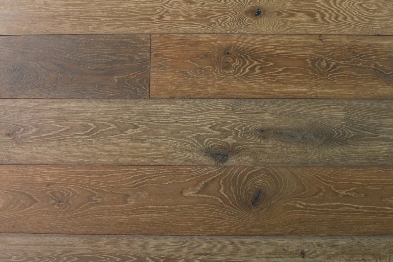 Montserrat Floor White Oak – Gray Wirebrushed by Montserrat Floor, gray white oak engineered wood flooring, detail view