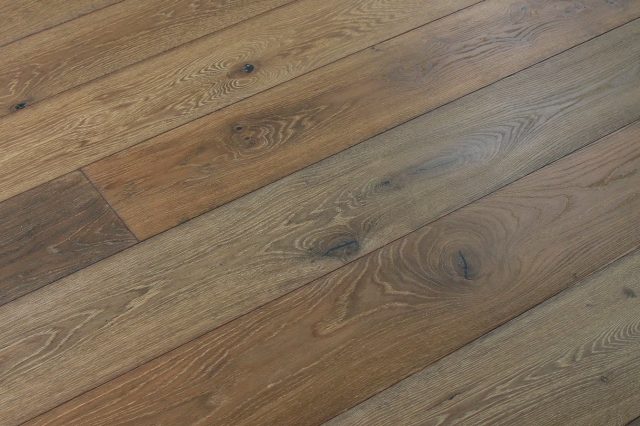Montserrat Floor White Oak – Gray Wirebrushed by Montserrat Floor, gray white oak engineered wood flooring, detail view