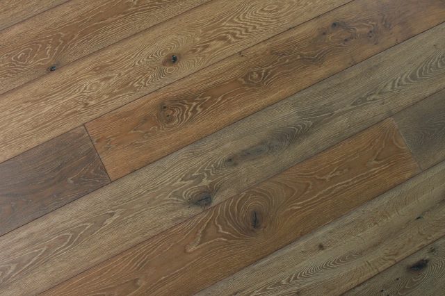 Montserrat Floor White Oak – Gray Wirebrushed by Montserrat Floor, gray white oak engineered wood flooring, detail view