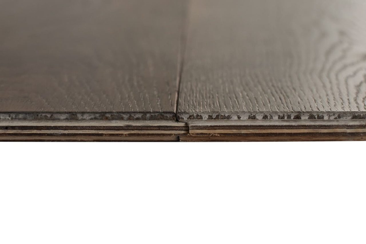 Montserrat Floor White Oak – Gray Wirebrushed by Montserrat Floor, gray white oak engineered wood flooring, detail view