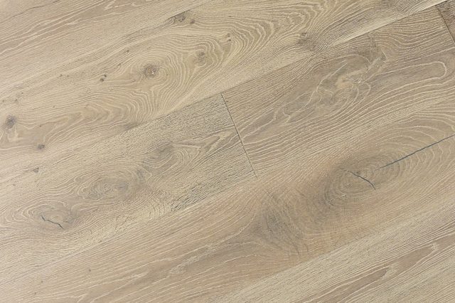 Montserrat Floor White Oak – Tan Wirebrushed by Montserrat Floor, tan white oak engineered wood flooring, detail view