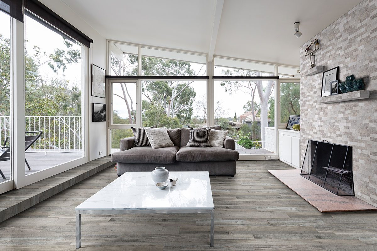 MSI Surfaces LVP – Gray-Dark Mezcla Hill by MSI Surfaces, gray-dark luxury vinyl tile flooring, detail view