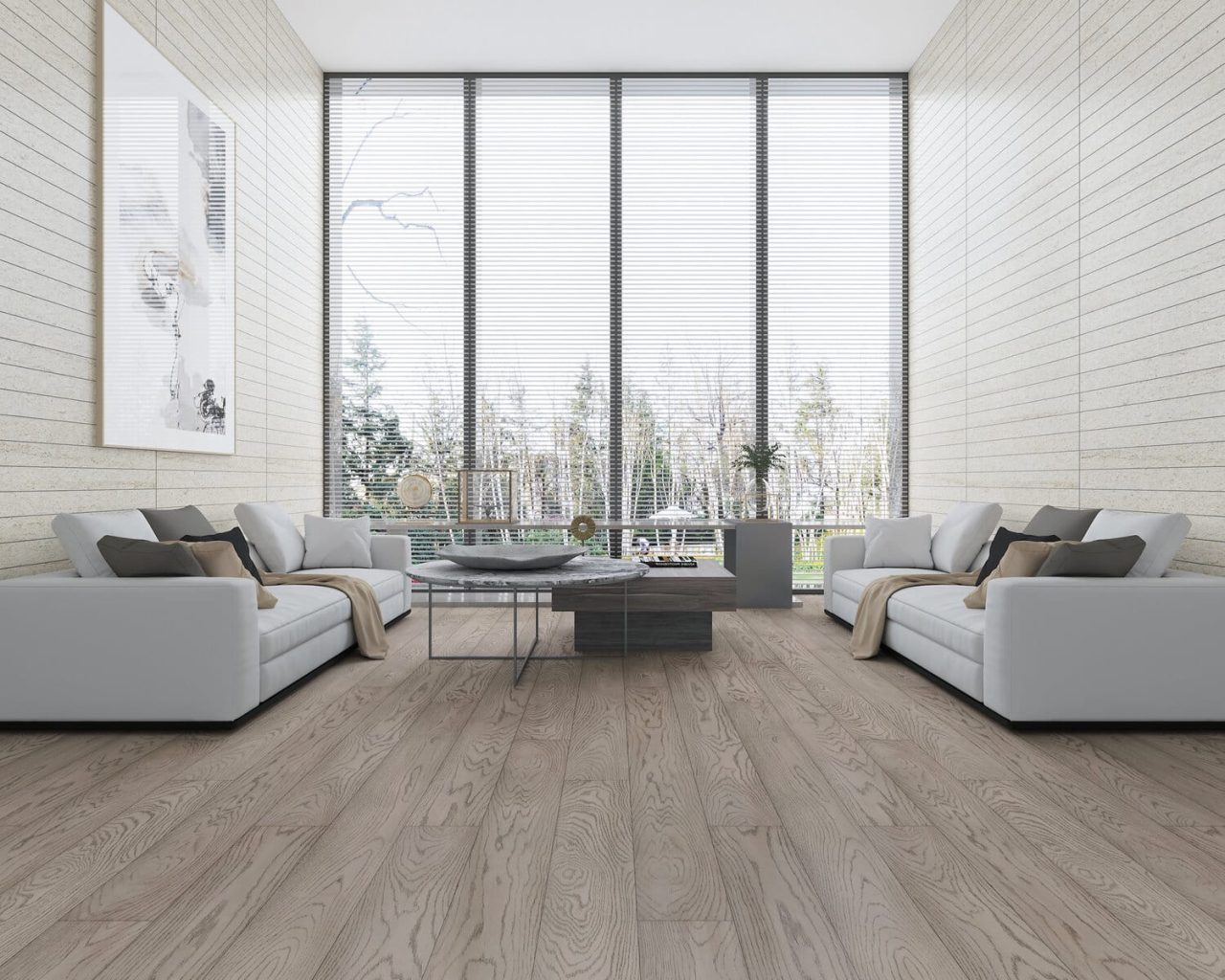 Montserrat Floor European Oak – Grey Wirebrushed by Montserrat Floor, grey european oak engineered wood flooring, detail view