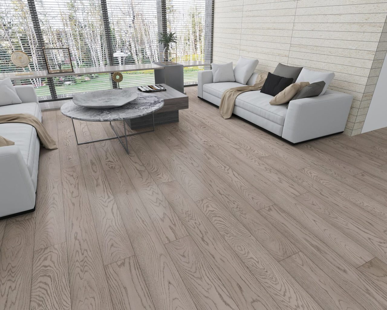 Montserrat Floor European Oak – Grey Wirebrushed by Montserrat Floor, grey european oak engineered wood flooring, detail view