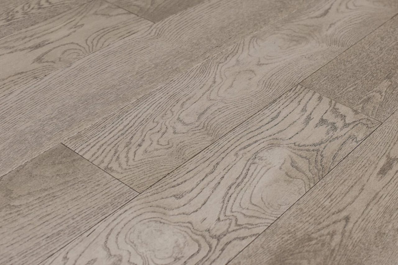 Montserrat Floor European Oak – Grey Wirebrushed by Montserrat Floor, grey european oak engineered wood flooring, detail view