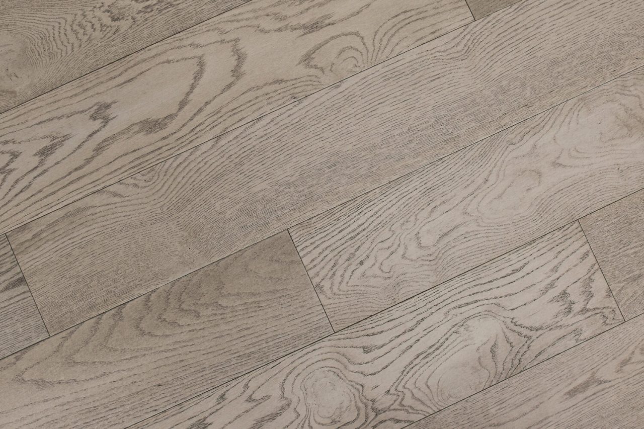 Montserrat Floor European Oak – Grey Wirebrushed by Montserrat Floor, grey european oak engineered wood flooring, detail view