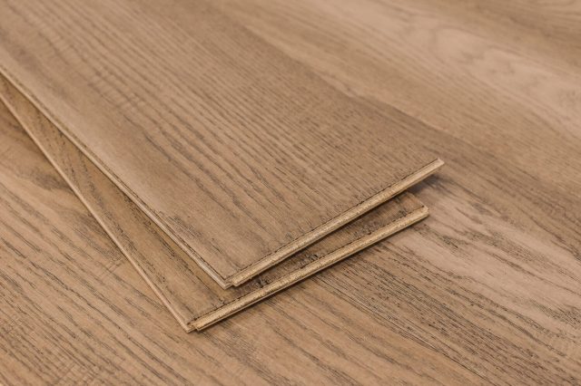 Montserrat Floor European Oak – Brown Wirebrushed by Montserrat Floor, brown european oak engineered wood flooring, detail view