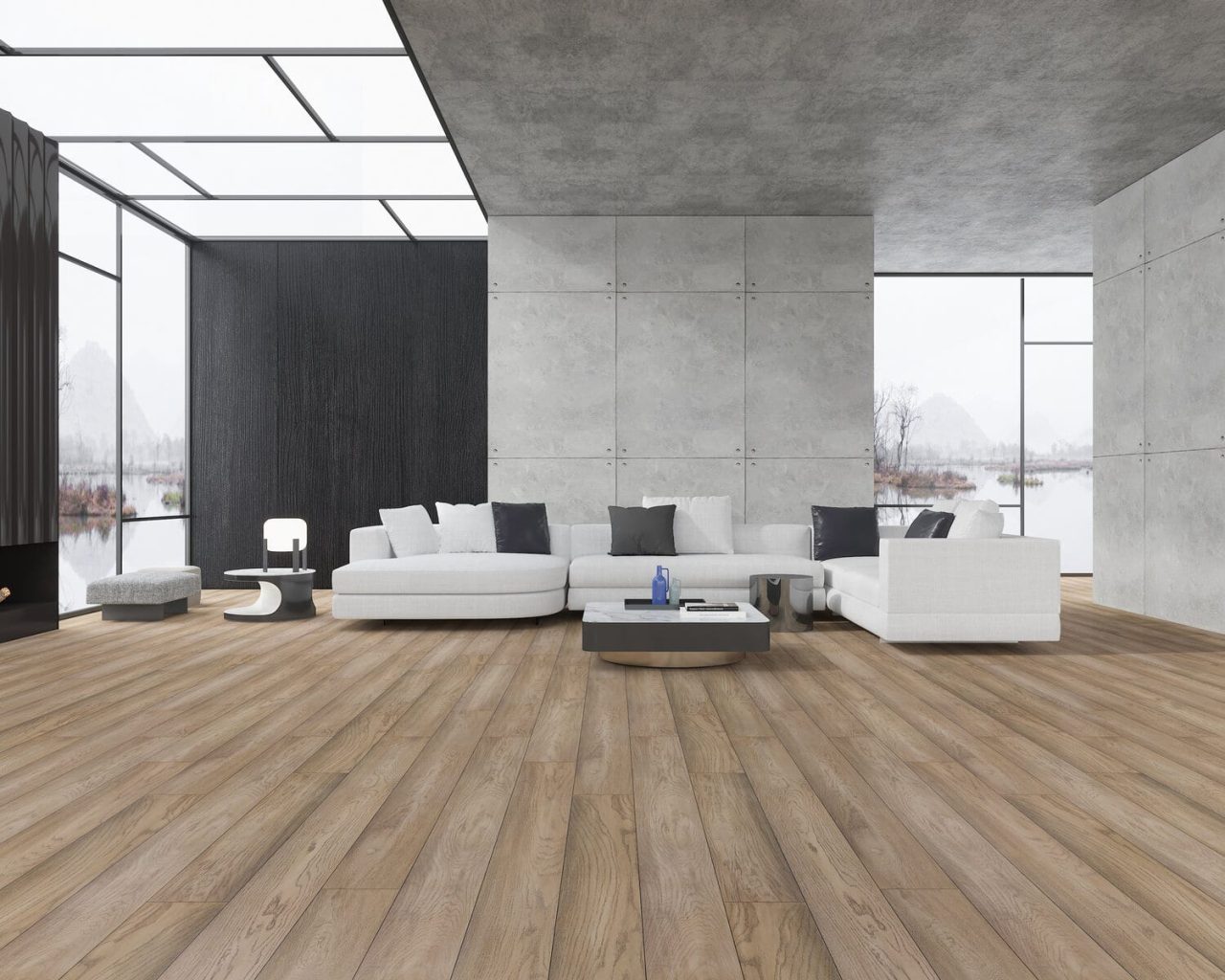 Montserrat Floor European Oak – Brown Wirebrushed by Montserrat Floor, brown european oak engineered wood flooring, detail view