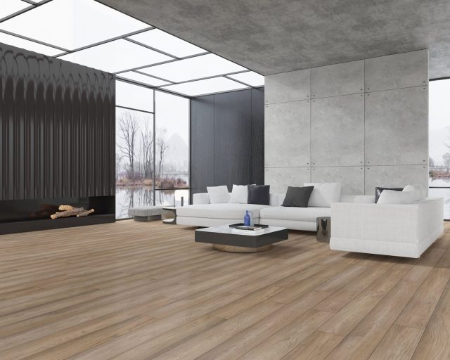 Montserrat Floor European Oak – Brown Wirebrushed by Montserrat Floor, brown european oak engineered wood flooring, detail view