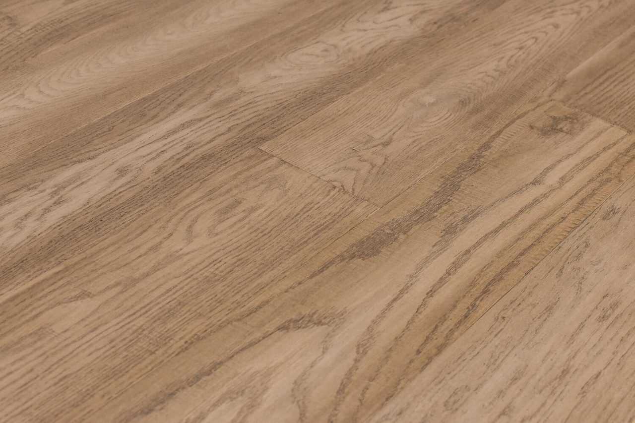 Montserrat Floor European Oak – Brown Wirebrushed by Montserrat Floor, brown european oak engineered wood flooring, detail view