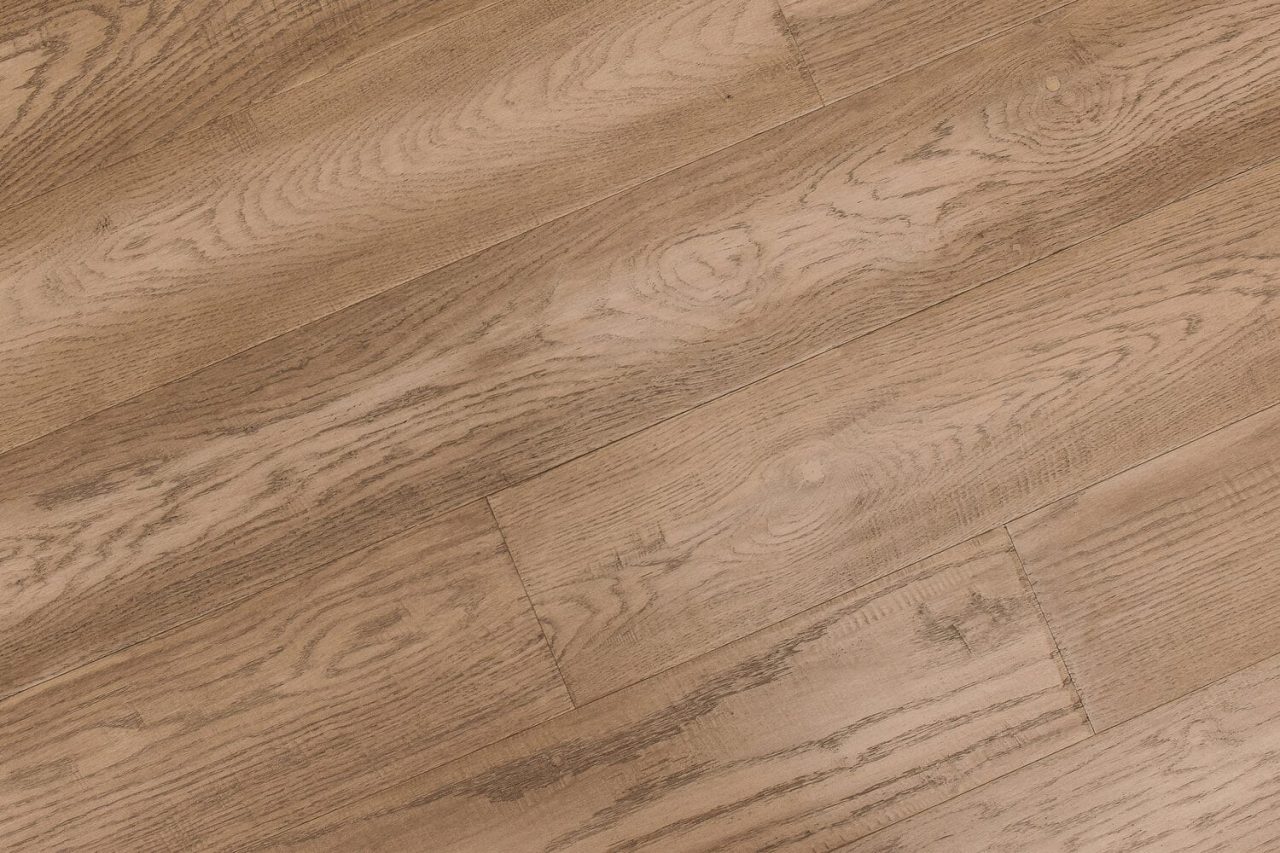 Montserrat Floor European Oak – Brown Wirebrushed by Montserrat Floor, brown european oak engineered wood flooring, detail view