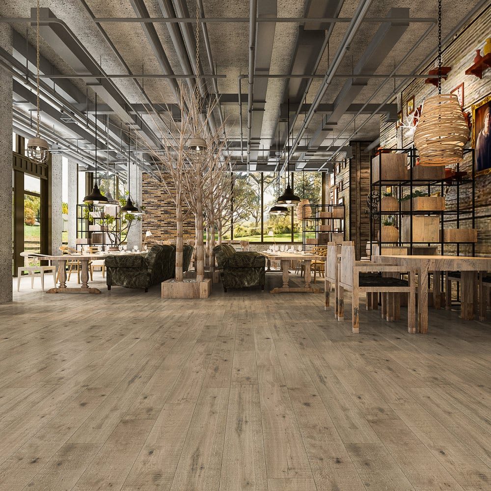 Montserrat Floor Engineered European Oak – Tan Wirebrushed by Montserrat Floor, tan european oak engineered wood flooring, detail view