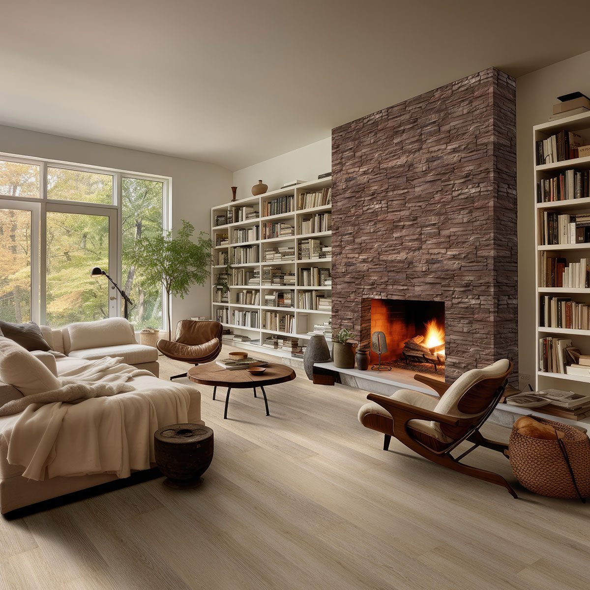 MSI Surfaces LVP – Blonde Palmilla by MSI Surfaces, blonde luxury vinyl tile flooring, detail view