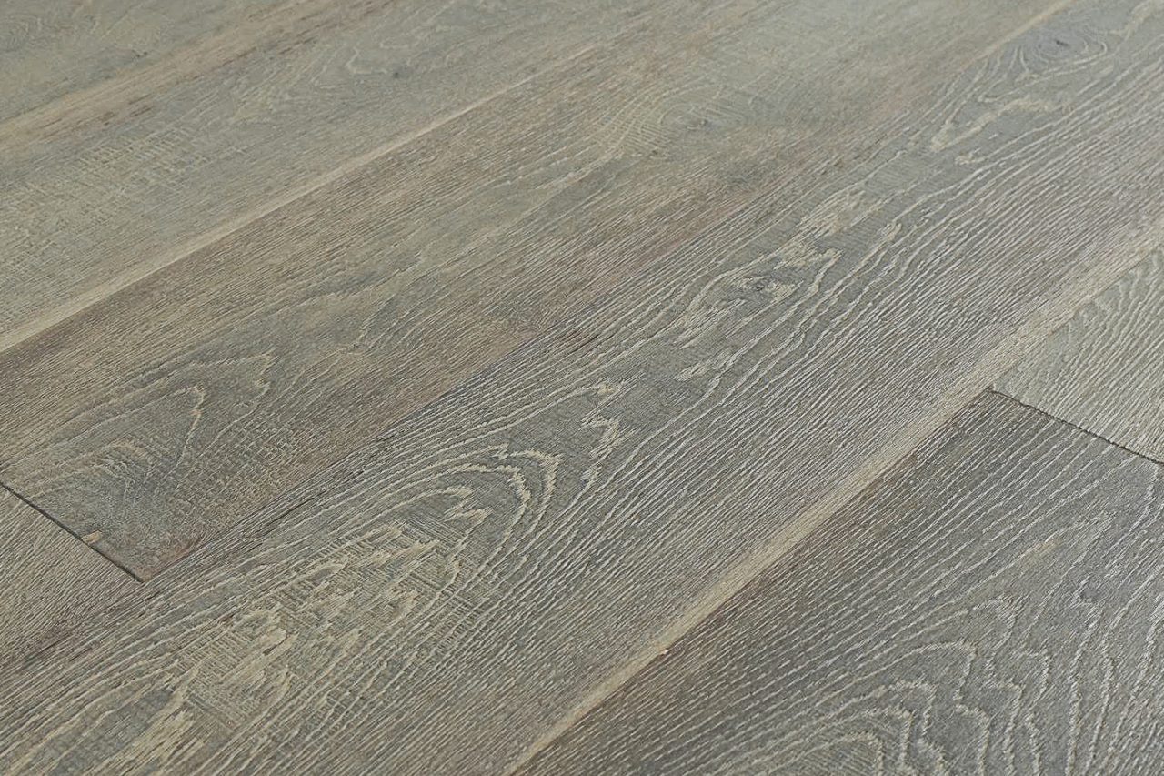 Montserrat Floor Engineered European Oak – Tan Wirebrushed by Montserrat Floor, tan european oak engineered wood flooring, detail view