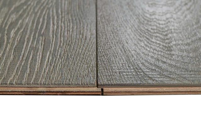 Montserrat Floor Engineered European Oak – Tan Wirebrushed by Montserrat Floor, tan european oak engineered wood flooring, detail view