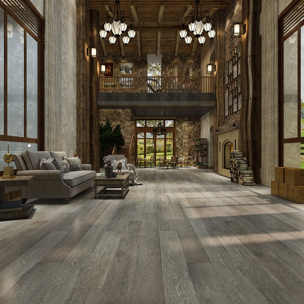 Montserrat Floor Engineered European Oak – Tan Wirebrushed by Montserrat Floor, tan european oak engineered wood flooring, detail view