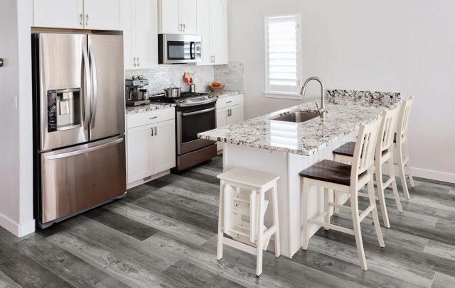 MSI Surfaces LVP – Gray-Dark by MSI Surfaces, gray-dark luxury vinyl tile flooring, detail view