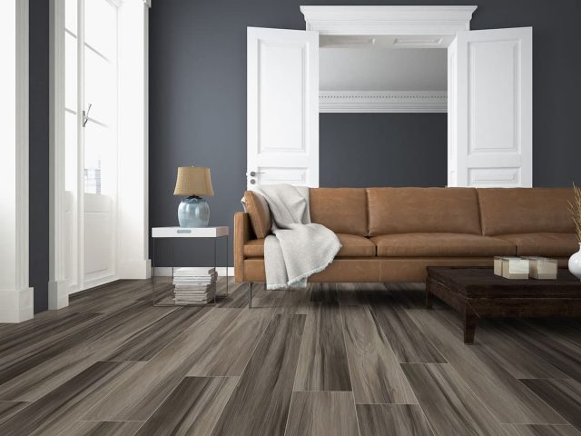 MSI Surfaces LVP – Brown by MSI Surfaces, brown luxury vinyl tile flooring, detail view