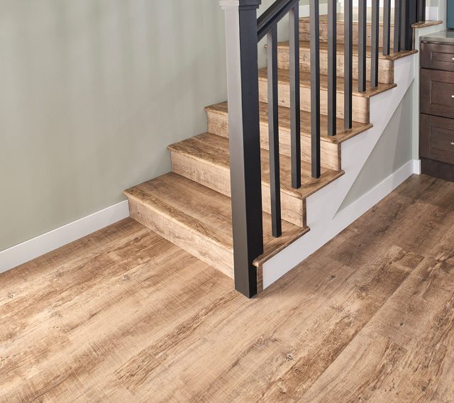 MSI Surfaces LVP – Brown by MSI Surfaces, brown luxury vinyl tile flooring, detail view