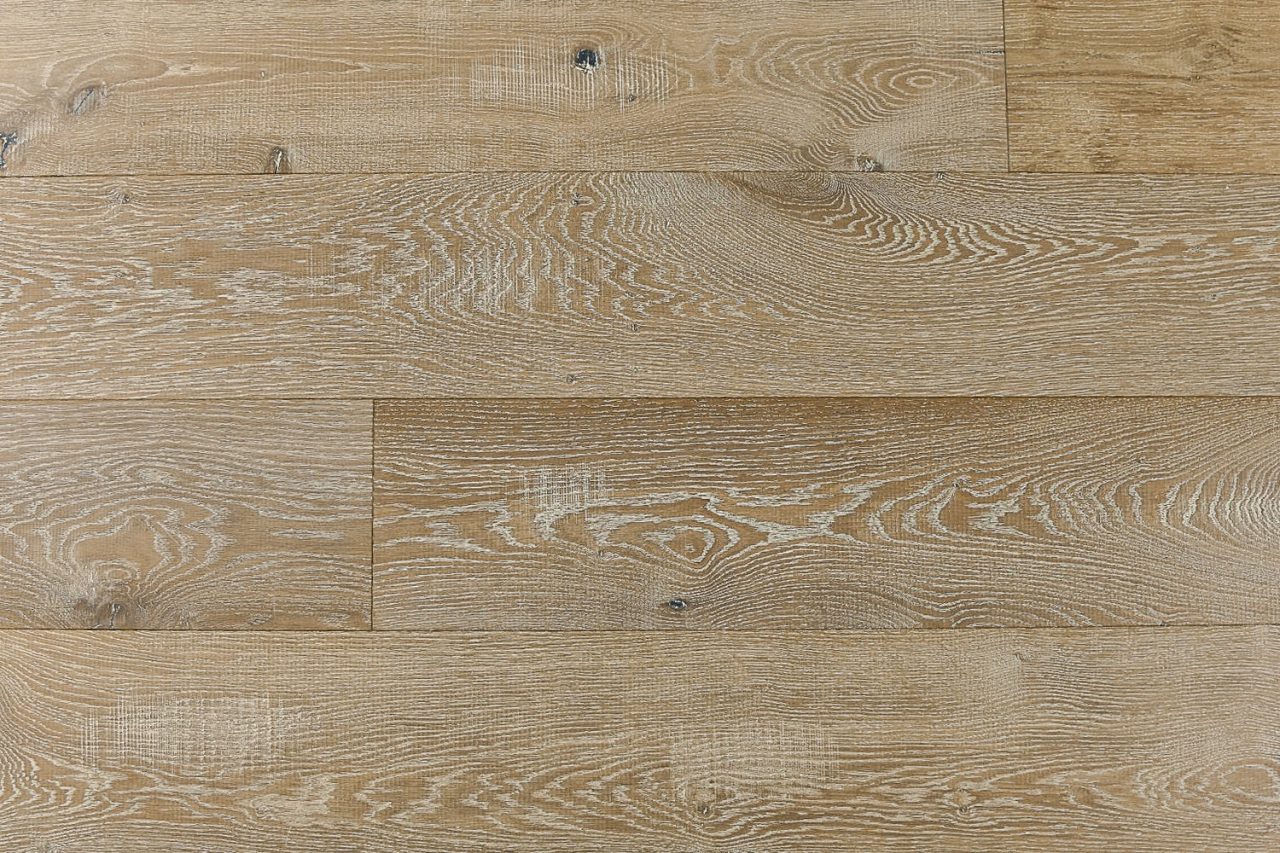 Montserrat Floor Engineered European Oak – Tan Wirebrushed by Montserrat Floor, tan european oak engineered wood flooring, detail view