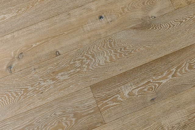 Montserrat Floor Engineered European Oak – Tan Wirebrushed by Montserrat Floor, tan european oak engineered wood flooring, detail view
