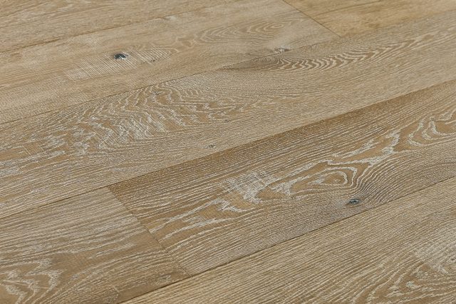 Montserrat Floor Engineered European Oak – Tan Wirebrushed by Montserrat Floor, tan european oak engineered wood flooring, detail view