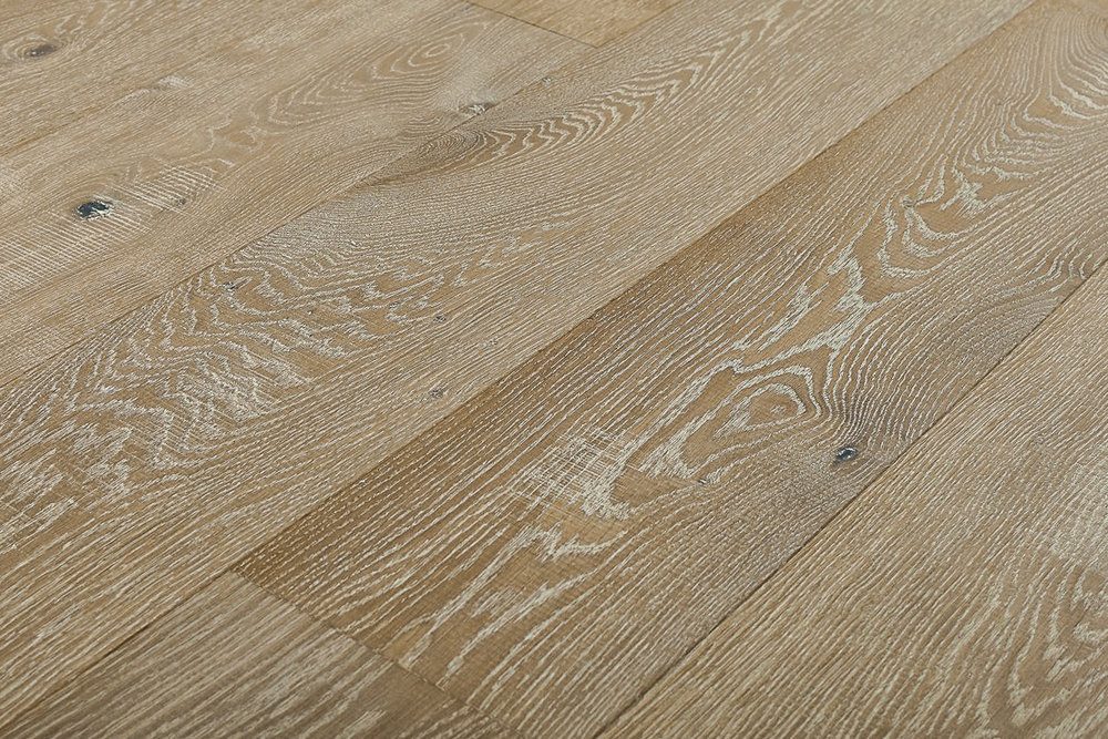 Montserrat Floor Engineered European Oak – Tan Wirebrushed by Montserrat Floor, tan european oak engineered wood flooring, detail view