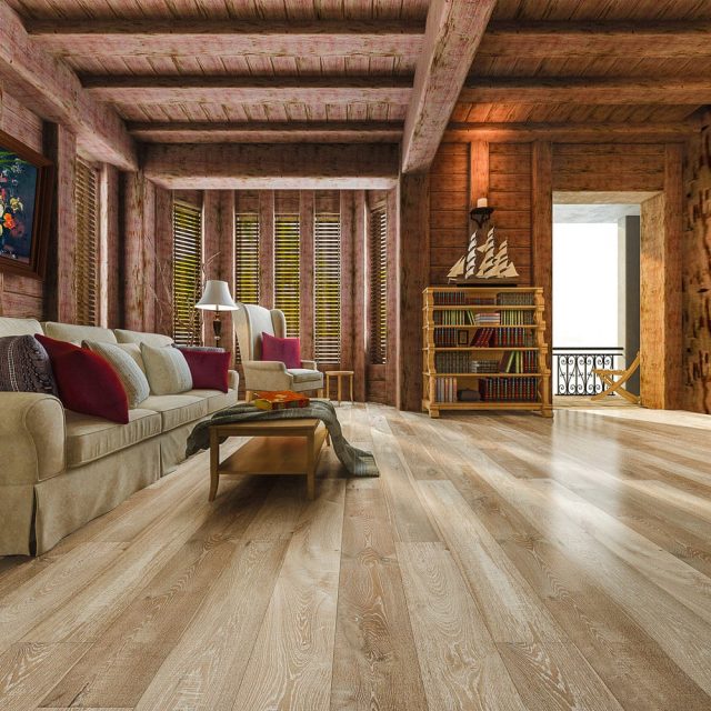 Montserrat Floor Engineered European Oak – Tan Wirebrushed by Montserrat Floor, tan european oak engineered wood flooring, detail view