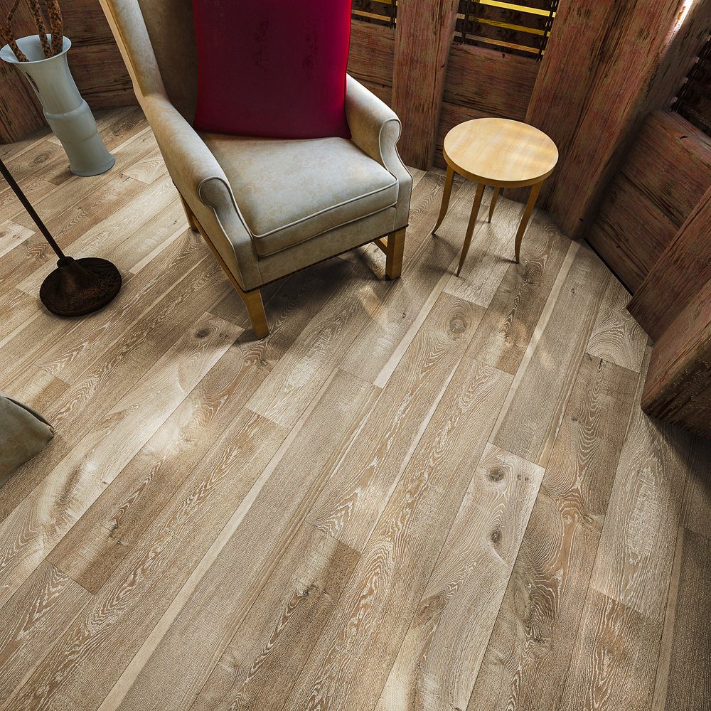 Montserrat Floor Engineered European Oak – Tan Wirebrushed by Montserrat Floor, tan european oak engineered wood flooring, detail view