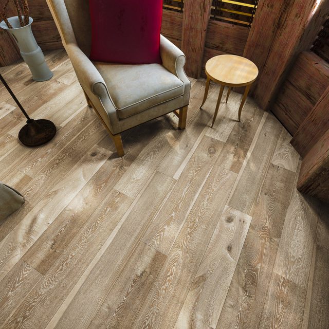 Montserrat Floor Engineered European Oak – Tan Wirebrushed by Montserrat Floor, tan european oak engineered wood flooring, detail view
