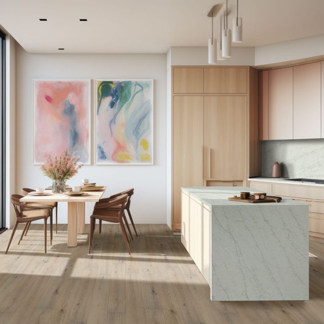 MSI Surfaces LVP – Blonde by MSI Surfaces, blonde luxury vinyl tile flooring, detail view