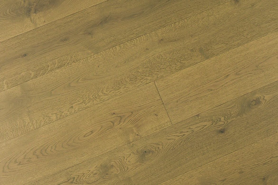 Montserrat Floor White Oak – Rustic Taupe Handscraped by Montserrat Floor, gray white oak engineered wood flooring, detail view
