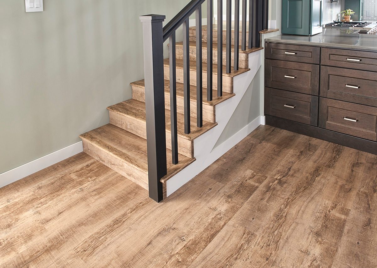 MSI Surfaces LVP – Brown by MSI Surfaces, brown luxury vinyl tile flooring, detail view