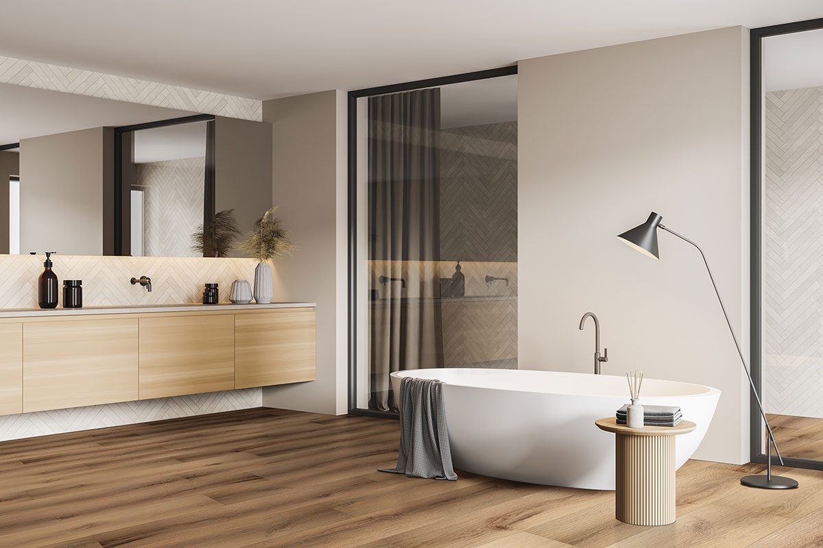 MSI Surfaces LVP – Brown Scandi by MSI Surfaces, brown luxury vinyl tile flooring, detail view