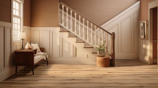 MSI Surfaces LVP – Brown Scandi by MSI Surfaces, brown luxury vinyl tile flooring, detail view