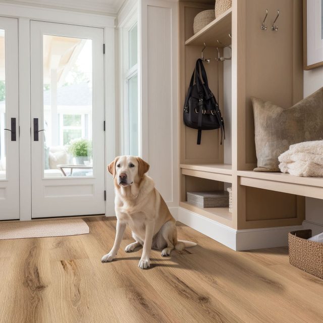 MSI Surfaces LVP – Brown Scandi by MSI Surfaces, brown luxury vinyl tile flooring, detail view