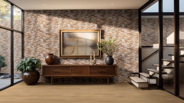 MSI Surfaces LVP – Brown by MSI Surfaces, brown luxury vinyl tile flooring, detail view