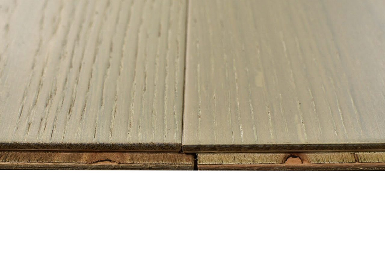 Montserrat Floor White Oak – Gray Hand Scraped by Montserrat Floor, gray white oak engineered wood flooring, detail view
