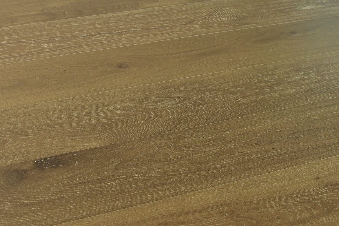 Montserrat Floor White Oak – Smokey Champagne Handscraped by Montserrat Floor, gray white oak engineered wood flooring, detail view