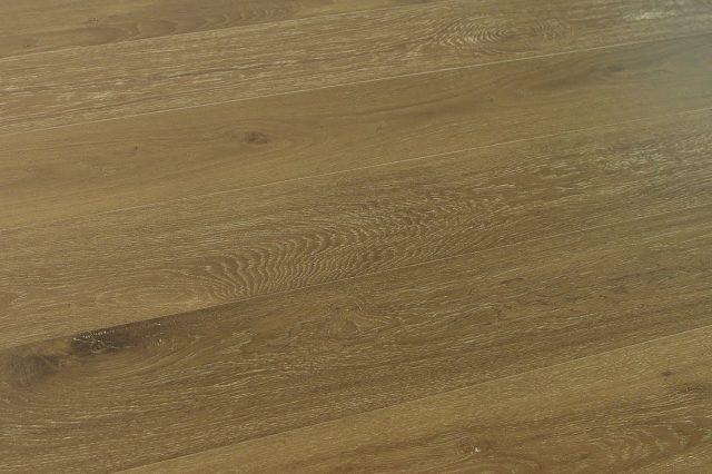 Montserrat Floor White Oak – Smokey Champagne Handscraped by Montserrat Floor, gray white oak engineered wood flooring, detail view