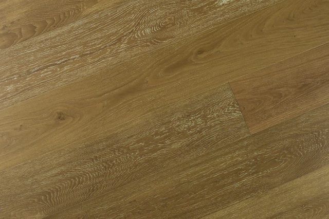Montserrat Floor White Oak – Smokey Champagne Handscraped by Montserrat Floor, gray white oak engineered wood flooring, detail view