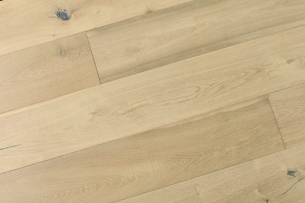 Montserrat Floor Engineered European Oak – Tan Wirebrushed by Montserrat Floor, tan european oak engineered wood flooring, detail view