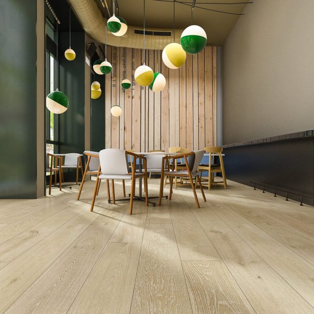 Montserrat Floor Engineered European Oak – Tan Wirebrushed by Montserrat Floor, tan european oak engineered wood flooring, detail view