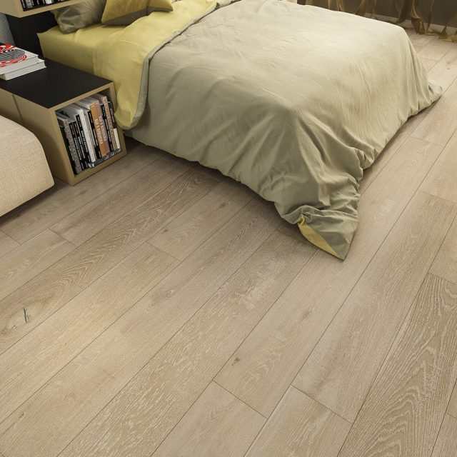 Montserrat Floor Engineered European Oak – Tan Wirebrushed by Montserrat Floor, tan european oak engineered wood flooring, detail view