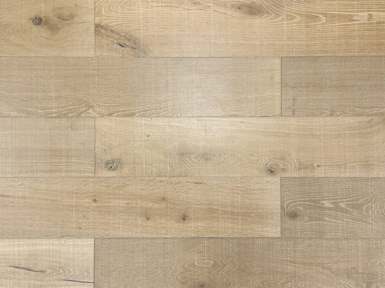 Montserrat Floor White Oak – Brown Wirebrushed by Montserrat Floor, brown white oak engineered wood flooring, detail view